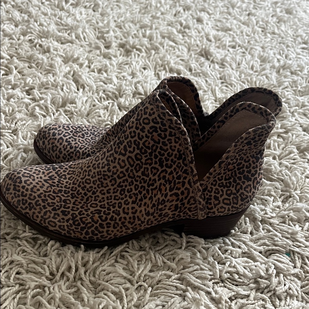 Lucky Brand Brown Leopard Ankle Booties
